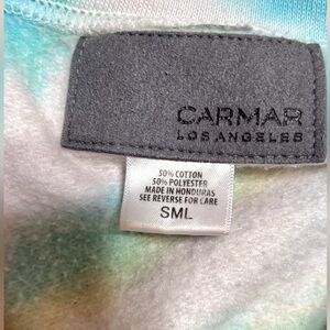Carmar Tie-Dye Pastel Sweatshirt - Mint, Pale Blue, White